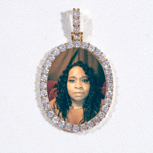 3D Oval Custom Picture Pendant