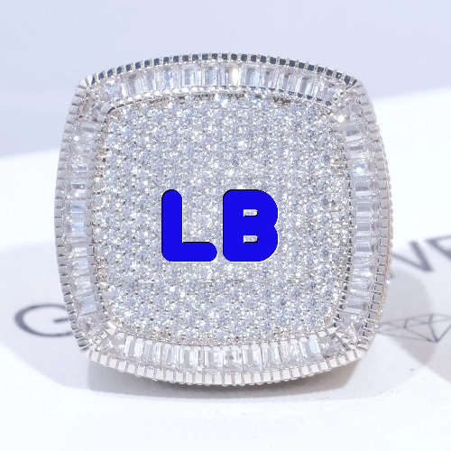 CUSTOM LETTER 3D ICED RING