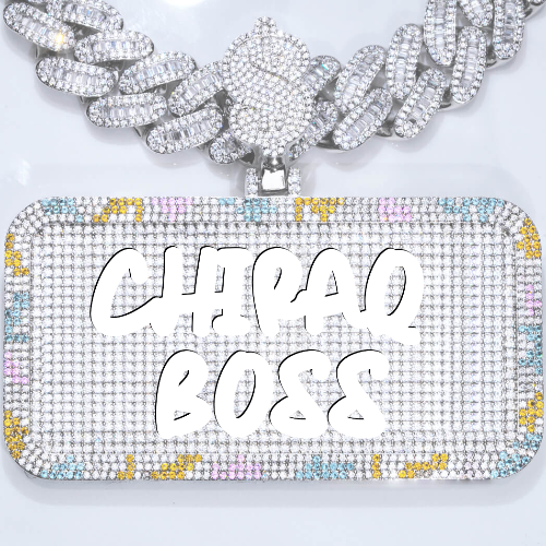 CUSTOM LETTER NECKLACE 3D COLORFUL SQUARE