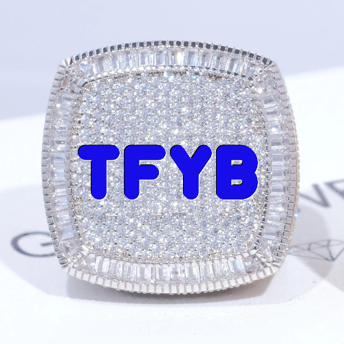 CUSTOM LETTER 3D ICED RING