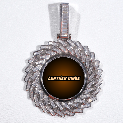 Large 3D Baguette Custom Picture Pendant