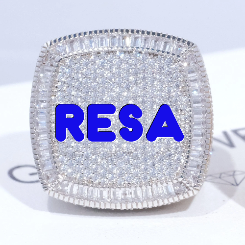 CUSTOM LETTER 3D ICED RING
