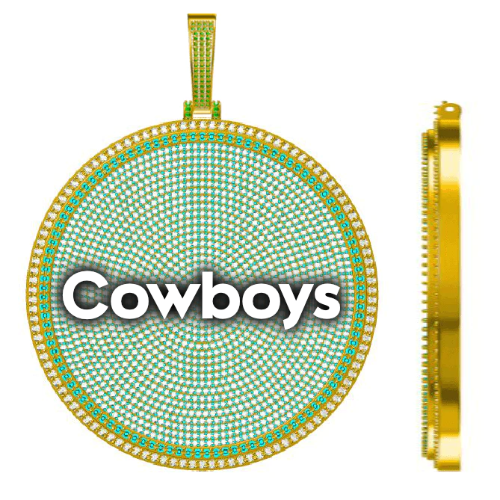 CUSTOM LETTER NECKLACE 3D BIG DISC