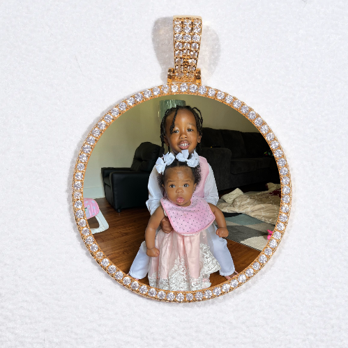 MEDIUM 3D CIRCLE CUSTOM PICTURE PENDANT