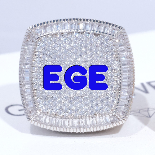 CUSTOM LETTER 3D ICED RING