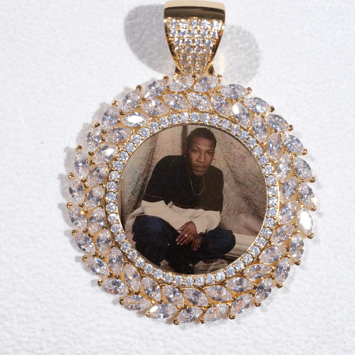 Large 3D Wheat Ear Custom Picture Pendant