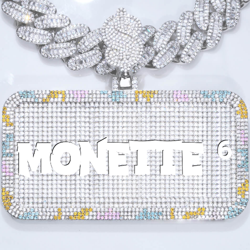 CUSTOM LETTER NECKLACE 3D COLORFUL SQUARE