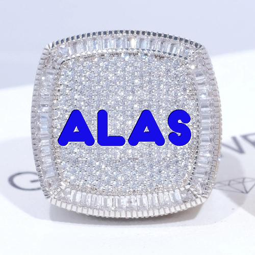 CUSTOM LETTER 3D ICED RING