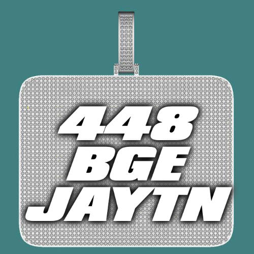 CUSTOM LETTER NECKLACE 3D BIG SQUARE