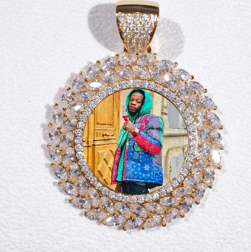 Large 3D Wheat Ear Custom Picture Pendant