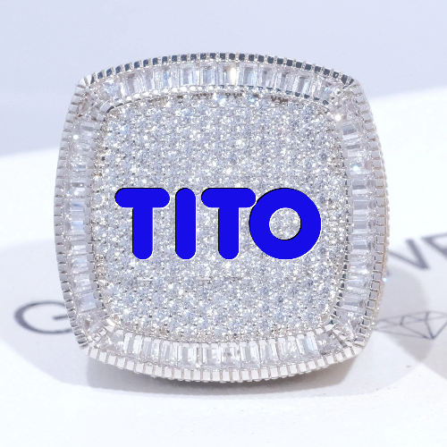 CUSTOM LETTER 3D ICED RING