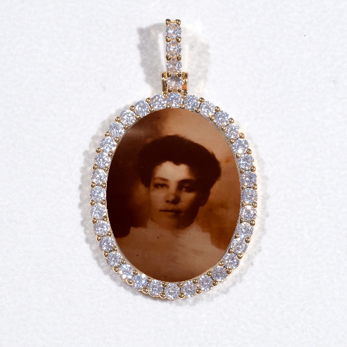 3D Oval Custom Picture Pendant