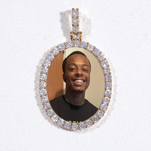 3D Oval Custom Picture Pendant