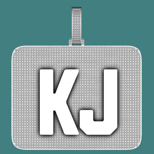 CUSTOM LETTER NECKLACE 3D BIG SQUARE