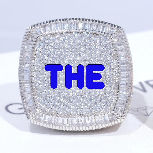 CUSTOM LETTER 3D ICED RING