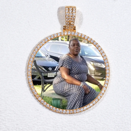 MEDIUM 3D CIRCLE CUSTOM PICTURE PENDANT