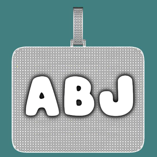 CUSTOM LETTER NECKLACE 3D BIG SQUARE