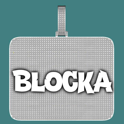 CUSTOM LETTER NECKLACE 3D BIG SQUARE