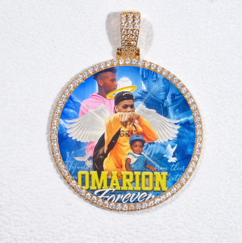 MEDIUM 3D CIRCLE CUSTOM PICTURE PENDANT
