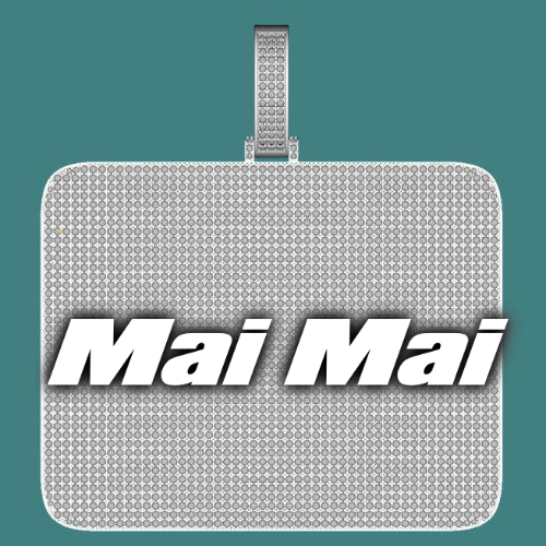 CUSTOM LETTER NECKLACE 3D BIG SQUARE