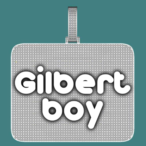 CUSTOM LETTER NECKLACE 3D BIG SQUARE