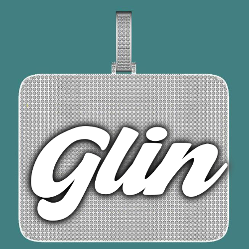 CUSTOM LETTER NECKLACE 3D BIG SQUARE