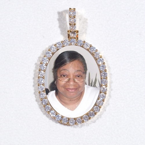 3D Oval Custom Picture Pendant