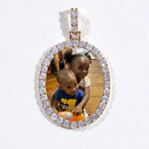 3D Oval Custom Picture Pendant
