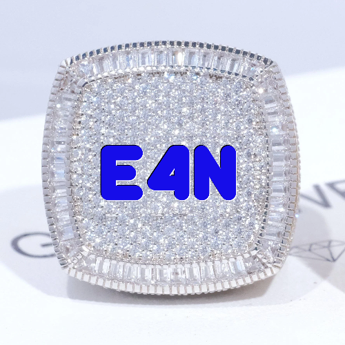 CUSTOM LETTER 3D ICED RING