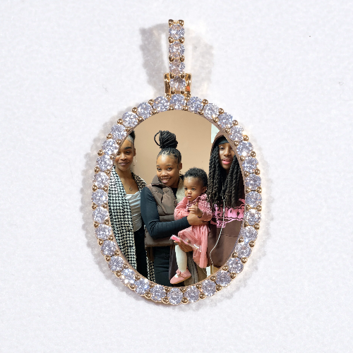 3D Oval Custom Picture Pendant