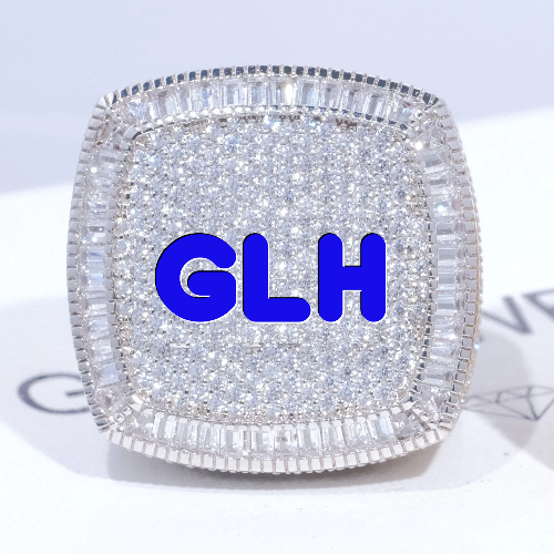 CUSTOM LETTER 3D ICED RING