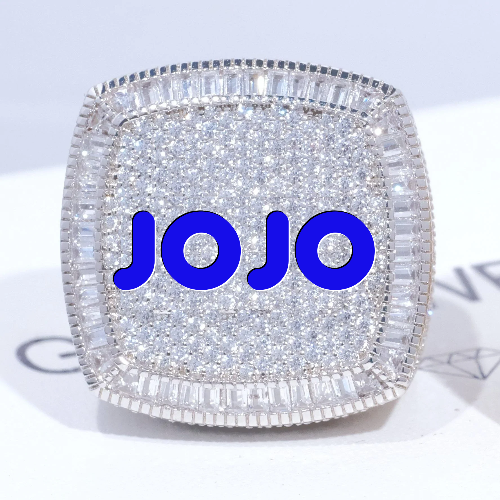CUSTOM LETTER 3D ICED RING