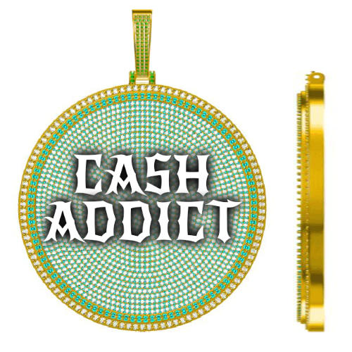 CUSTOM LETTER NECKLACE 3D BIG DISC