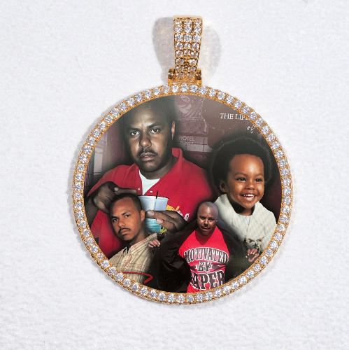 MEDIUM 3D CIRCLE CUSTOM PICTURE PENDANT