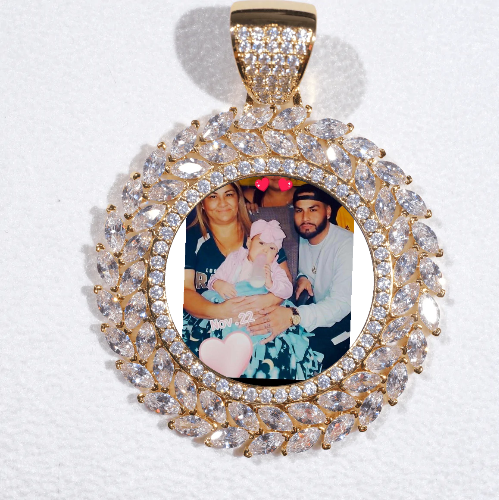 Large 3D Wheat Ear Custom Picture Pendant