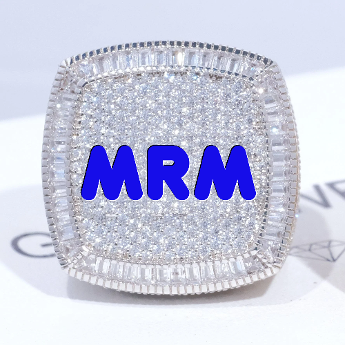 CUSTOM LETTER 3D ICED RING