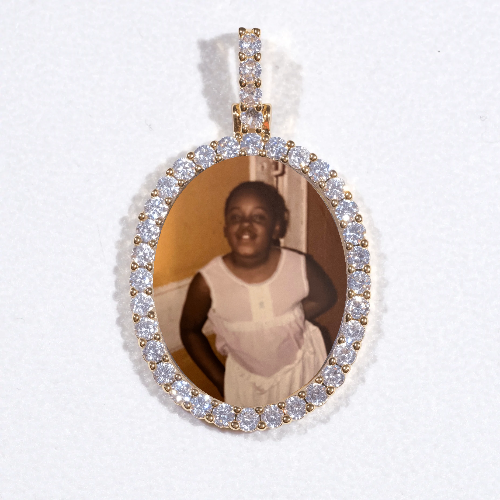 3D Oval Custom Picture Pendant