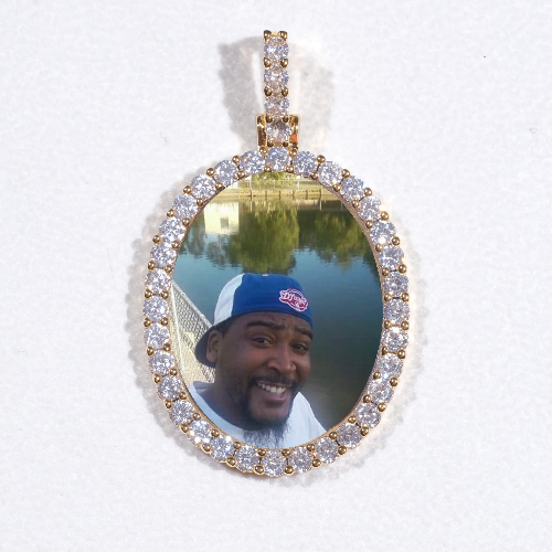 3D Oval Custom Picture Pendant