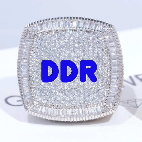 CUSTOM LETTER 3D ICED RING