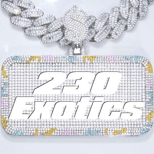 CUSTOM LETTER NECKLACE 3D COLORFUL SQUARE