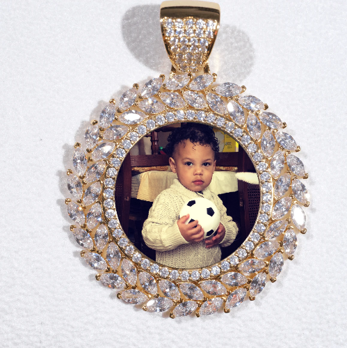 Large 3D Wheat Ear Custom Picture Pendant