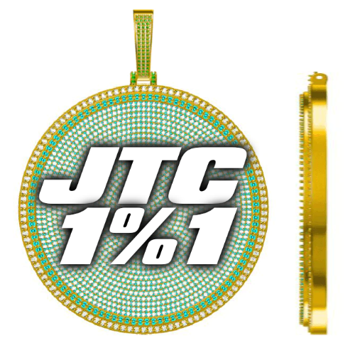 CUSTOM LETTER NECKLACE 3D BIG DISC