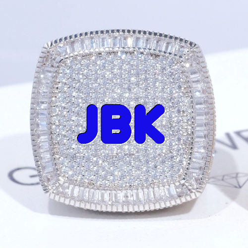 CUSTOM LETTER 3D ICED RING