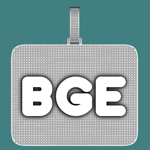 CUSTOM LETTER NECKLACE 3D BIG SQUARE