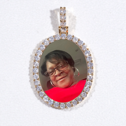 3D Oval Custom Picture Pendant