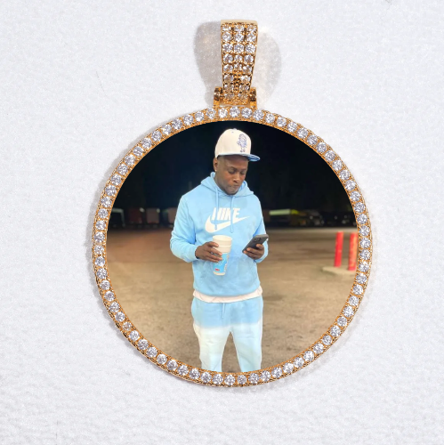 MEDIUM 3D CIRCLE CUSTOM PICTURE PENDANT