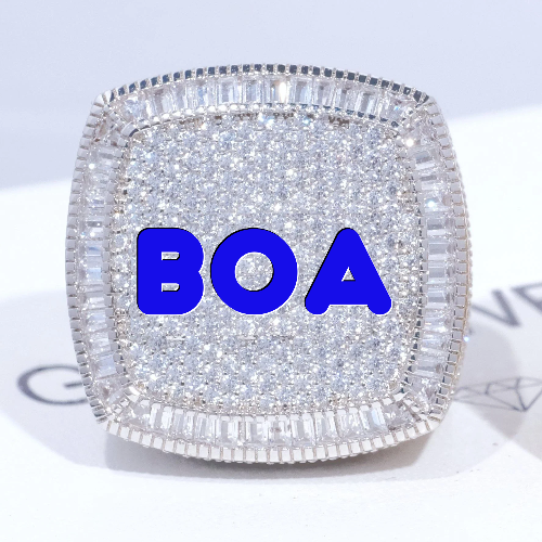 CUSTOM LETTER 3D ICED RING