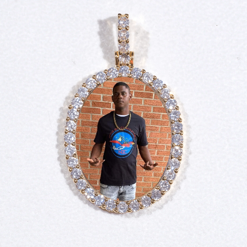 3D Oval Custom Picture Pendant