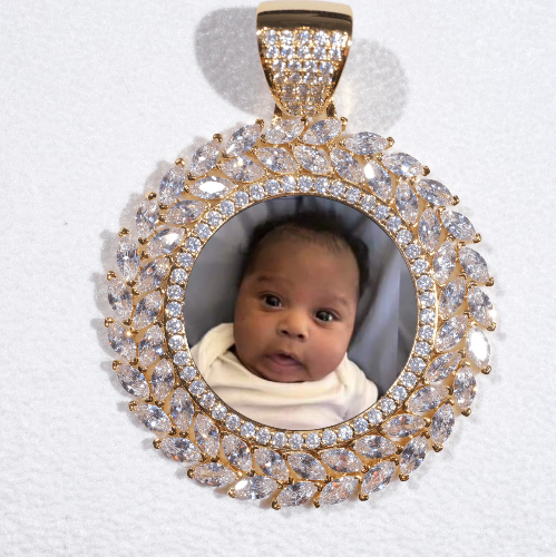 Large 3D Wheat Ear Custom Picture Pendant