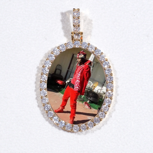 3D Oval Custom Picture Pendant